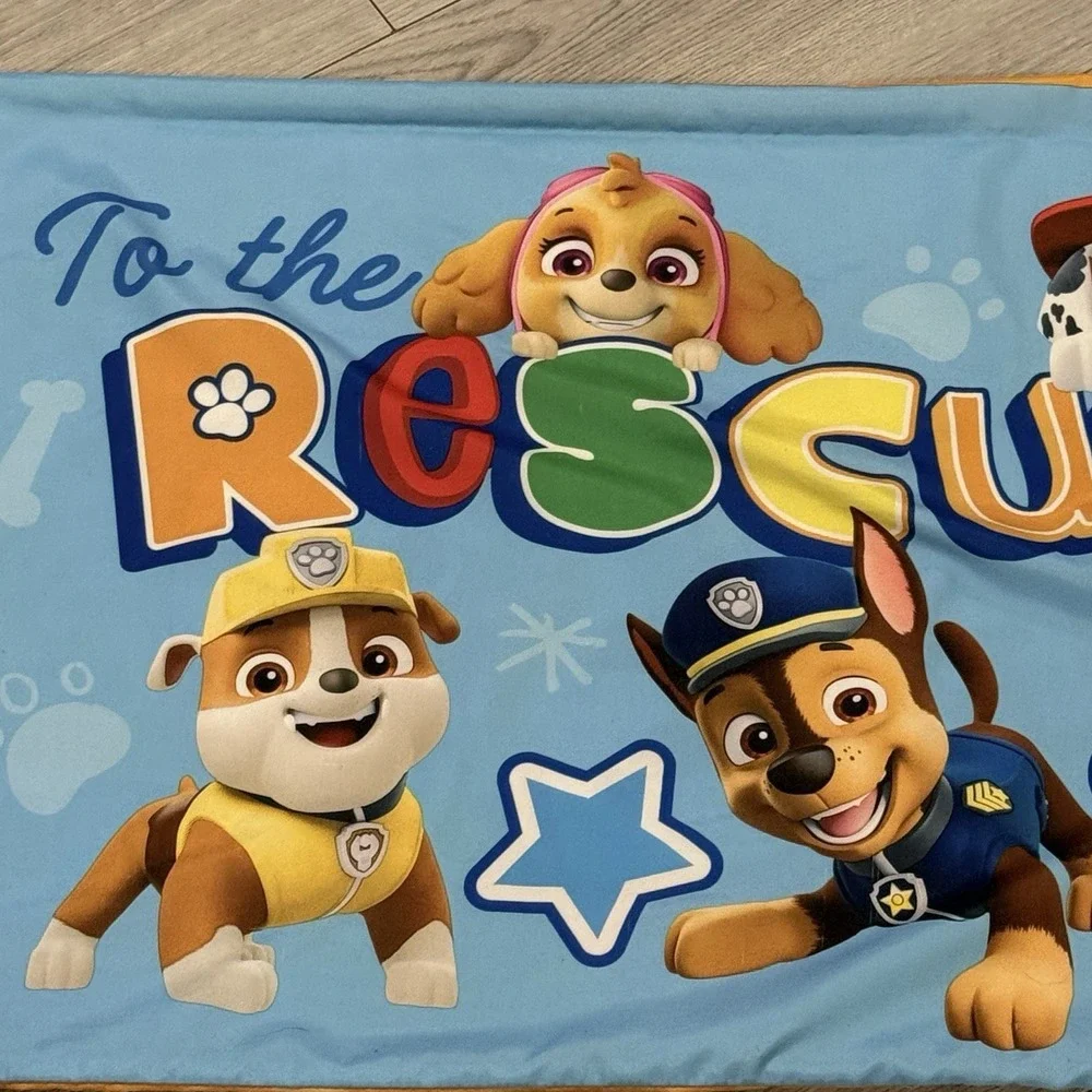 PAW PATROL CRIB  BED SHEET & Reversible PILLOW CASE Nickelodeon